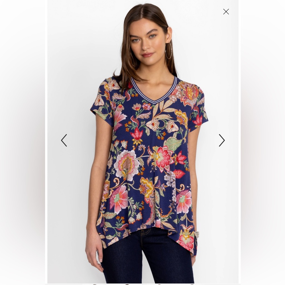 Johnny Was JANIE FAVORITE DRAPE TUNIC‑ VIVIENNE VO Medium